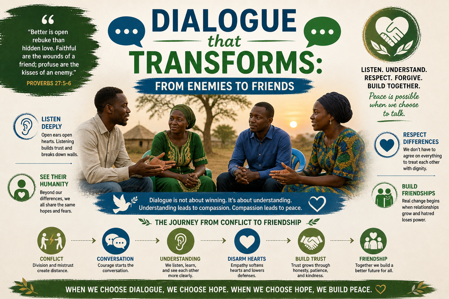 Dialogue that Transforms: From Enemies to Friends