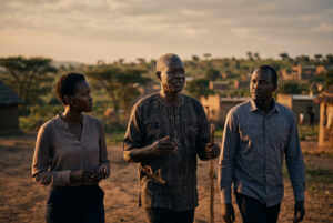 South Sudanese community leaders and young people participating in a leadership development and planning session.